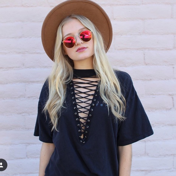 LF Tops - LF LACE UP TES